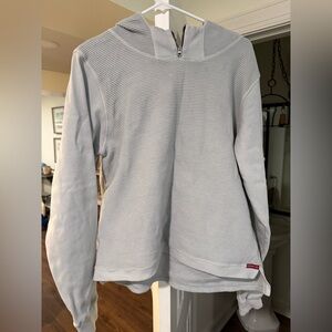 Hard Tail Light Gray Quarter-Zip Sweater